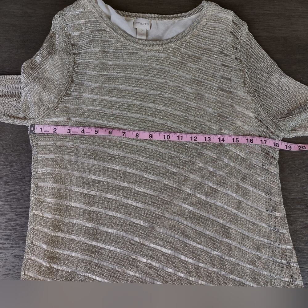 Chico's Shine Detail Amelie Pullover Tunic Chico's Size 2 (Large/12) - Picture 6 of 16